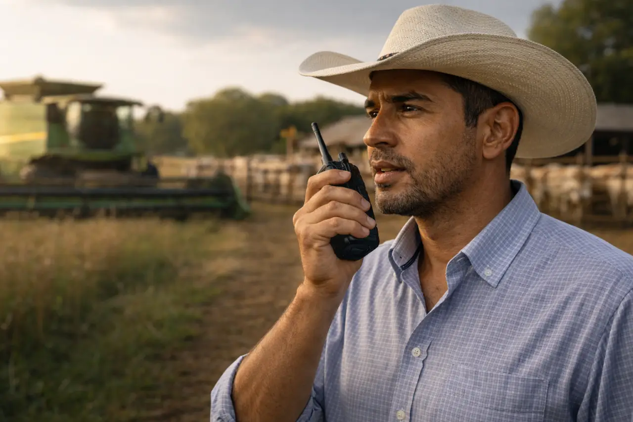 Radiocomunicação no agronegócio: como rádios profissionais aumentam a eficiência no campo